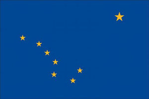 8X12FT Perma-Nyl ALASKA ROPED FLAG