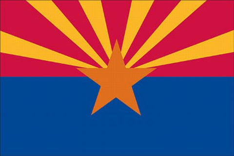 8X12FT Perma-Nyl ARIZONA ROPED FLAG