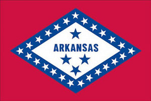 8X12FT Perma-Nyl ARKANSAS ROPED FLAG