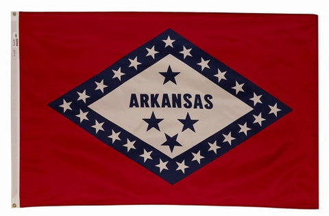 2X3FT Perma-Nyl ARKANSAS DYED FLAG