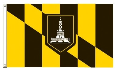 2X3 Nylon City of Baltimore Flag