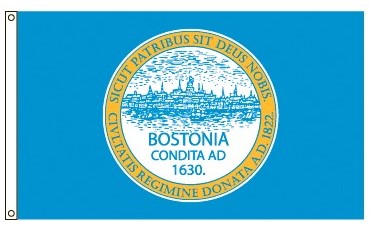 2X3FT Perma-Nyl CITY OF BOSTON FLAG