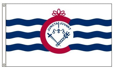 2X3 Nylon City of Cincinnati Flag