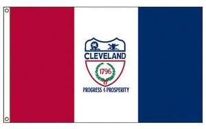 8X12 Poly City of Cleveland Flag