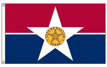 6X10 Nylon City of Dallas Flag