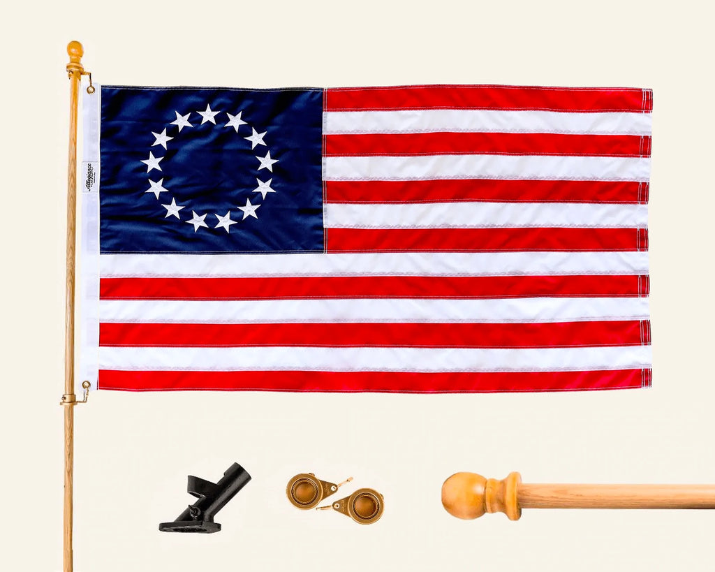Pre-Assembled 3' x 5' Betsy Ross Flag Set