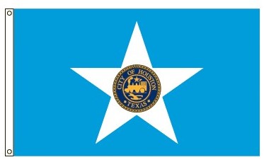 6X10 Nylon City of Houston Flag