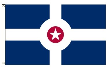6X10 Nylon City of Indianapolis Flag