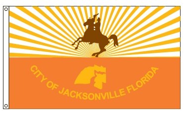 3X5 Nylon City of Jacksonville Flag