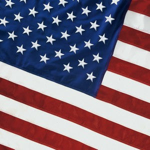 American Flag 12'x18' Spun 2-Ply KoralexII Polyester Rope and Thimble