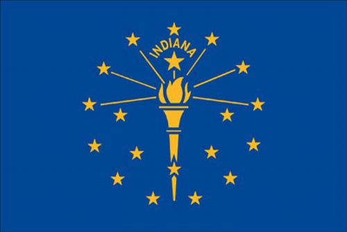 8X12FT Perma-Nyl INDIANA ROPED FLAG