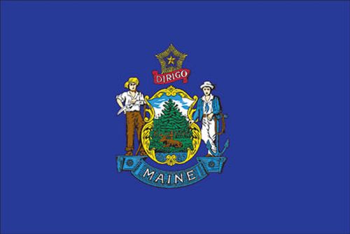8X12FT Perma-Nyl MAINE ROPED FLAG