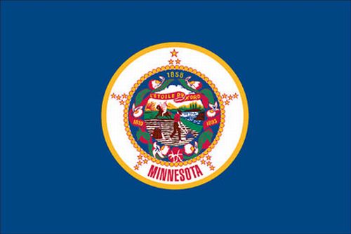 8X12FT Perma-Nyl MINNESOTA ROPED FLAG