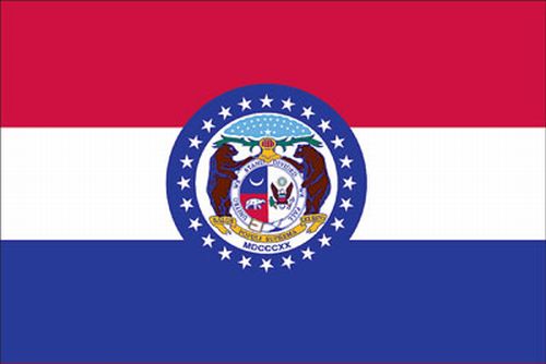 8X12FT Perma-Nyl MISSOURI ROPED FLAG