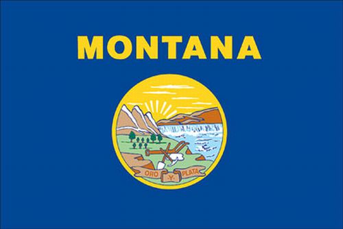8X12FT Perma-Nyl MONTANA ROPED FLAG