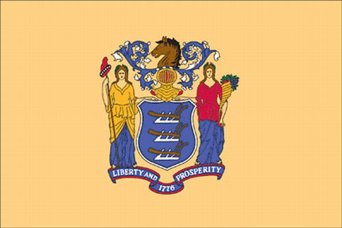 8X12FT Perma-Nyl NEW JERSEY ROPED FLAG