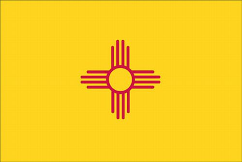 8X12FT Perma-Nyl NEW MEXICO ROPED FLAG