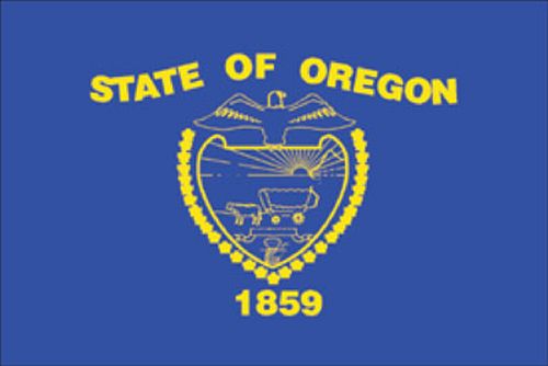 8X12FT Perma-Nyl OREGON ROPED FLAG