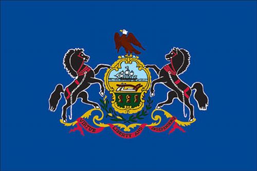 8X12FT Perma-Nyl PENNSYLVANIA ROPED FLAG