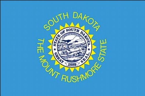 8X12FT Perma-Nyl SOUTH DAKOTA ROPED FLAG