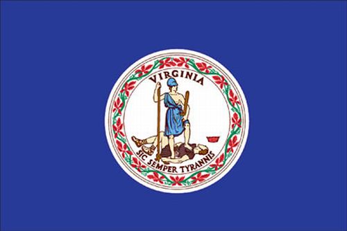 8X12FT Perma-Nyl VIRGINIA ROPED FLAG