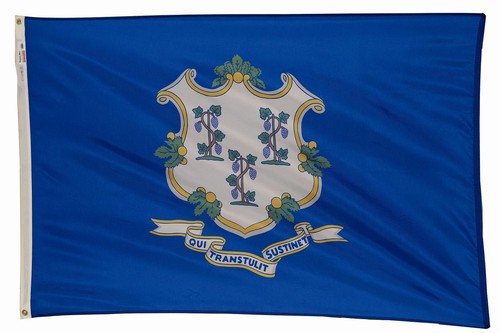 3X5FT  Perma-Nyl  CONNECTICUT DYED FLAG