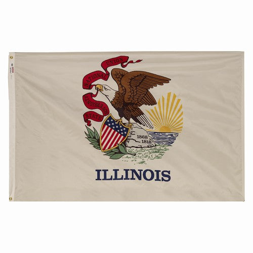 2X3FT Perma-Nyl ILLINOIS DYED FLAG