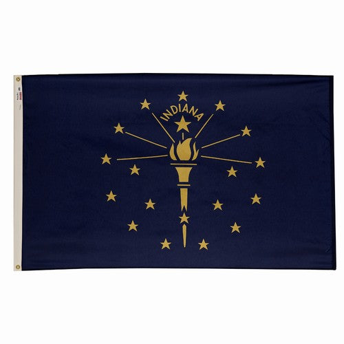2X3FT Perma-Nyl INDIANA DYED FLAG