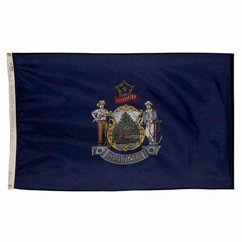 2X3FT Perma-Nyl MAINE DYED FLAG