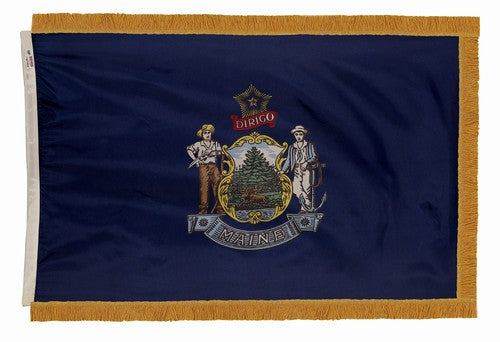 3X5FT CROWN Perma-Nyl MAINE DYED FLAG