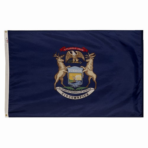 2X3FT Perma-Nyl MICHIGAN DYED FLAG