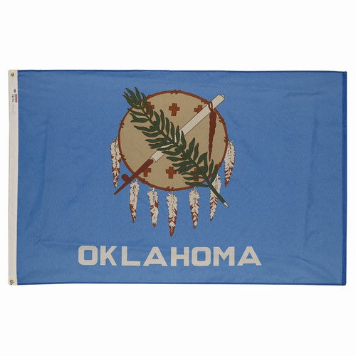 2X3FT Perma-Nyl OKLAHOMA DYED FLAG