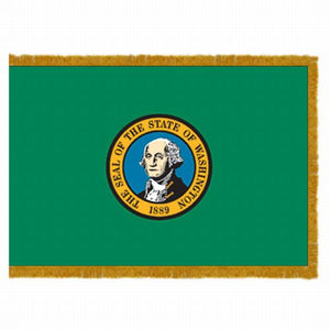 3X5FT CROWN Perma-Nyl WASHINGTON DYED FLAG