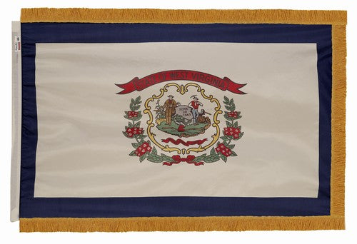 3X5FT Perma-Nyl CROWN WEST VIRGINIA DYED FLAG