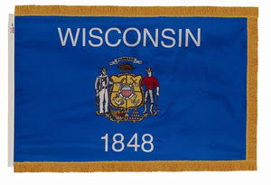 3X5FT Perma-Nyl CROWN WISCONSIN DYED FLAG