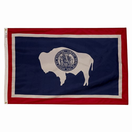 2X3FT Perma-Nyl WYOMING DYED FLAG