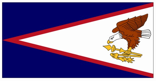 5X8FT Perma-Nyl AMERICAN SAMOA DYED FLAG