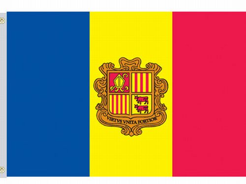 5X8FT Perma-Nyl ANDORRA W/SEAL DYED FLAG
