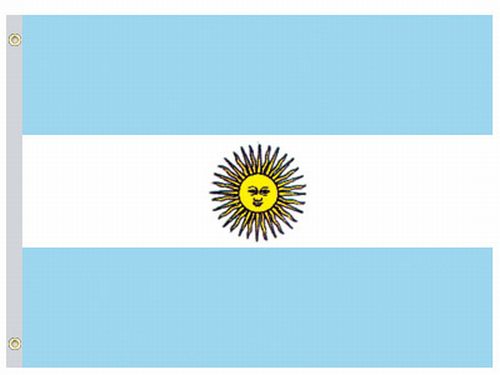 2X3FT Perma-Nyl ARGENTINA W/SEAL DYED FLAG