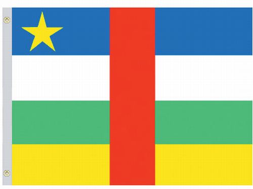 2X3FT CENTRAL AFRICAN REPUBLIC DYED FLAG
