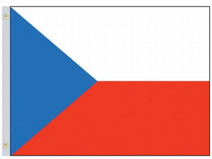 Valprin 4 x 6 Inch Czech Republic Stick Flag (minimum order 12)