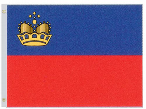 Valprin 4 x 6 Inch Liechtenstein Stick Flag (minimum order 12)