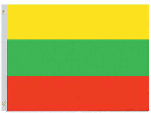 Valprin 4 x 6 Inch Lithuania Stick Flag (minimum order 12)