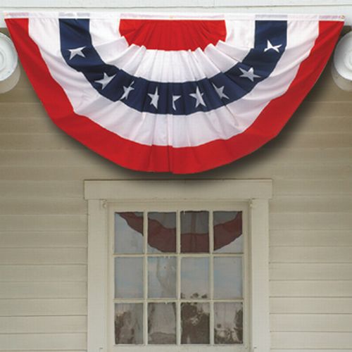 Polycotton Full-Fan Flag With Stars, 3' x 6'