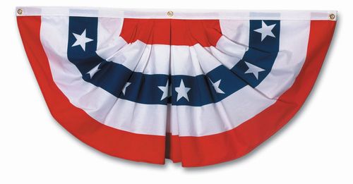 Polycotton Full Fan Flag With Stars, 4' x 8'