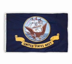 Perma-Nyl 2' x 3' Nylon Navy Flag