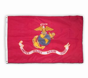 Valprin 4 x 6 Inch Marine Corps Stick Flag (minimum order 12)