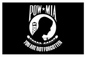 Valprin 4 x 6 Inch POW/MIA Stick Flag (minimum order 12)