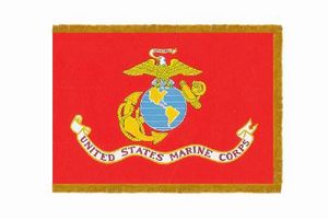 Perma-Nyl 4' x 6' Nylon Indoor Marine Corps Flag